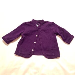 Primary girls 0-3 months purple snap up shirt